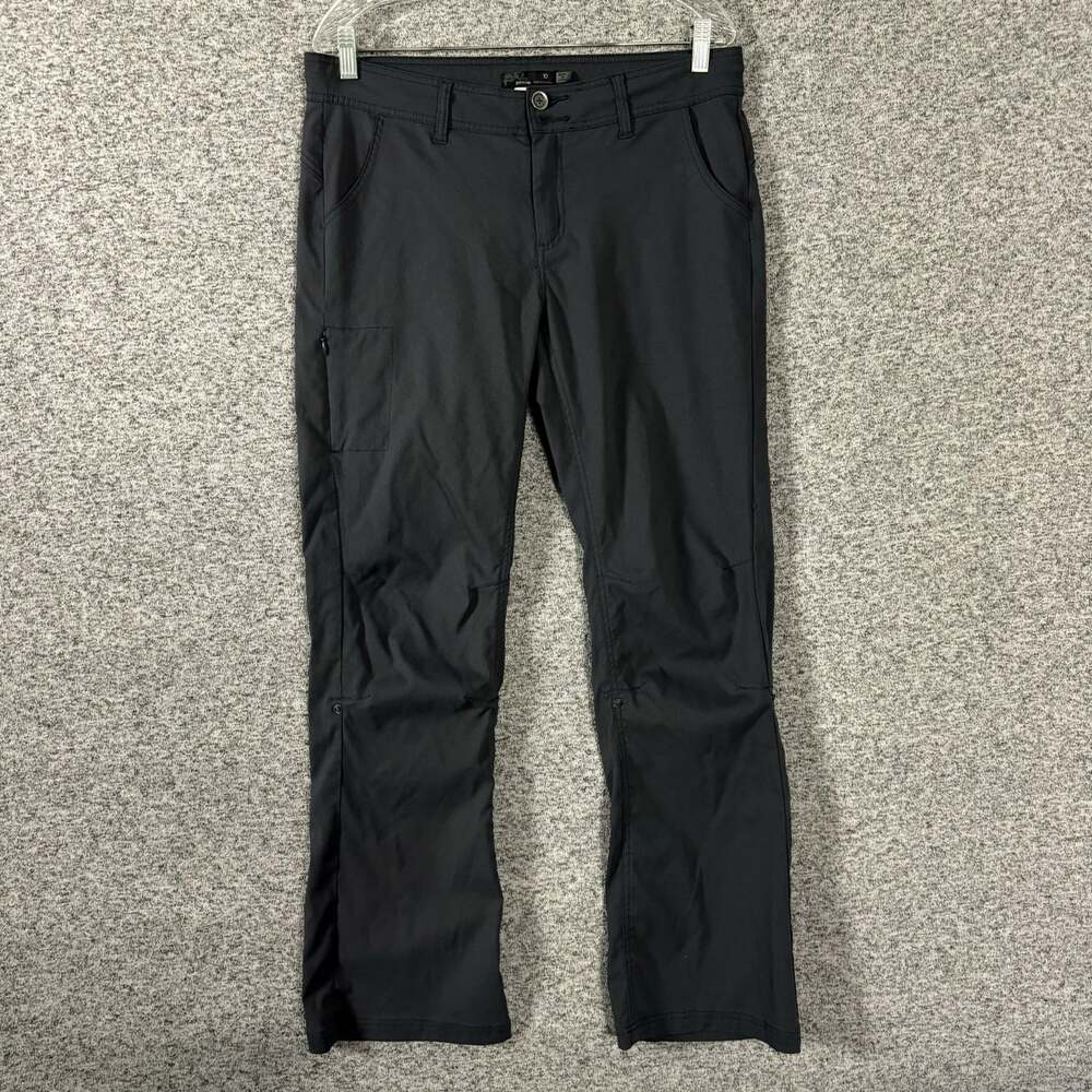 PrAna Women's 10 Halle Convertible Nylon Stretch Khaki Gray Hiking Pants